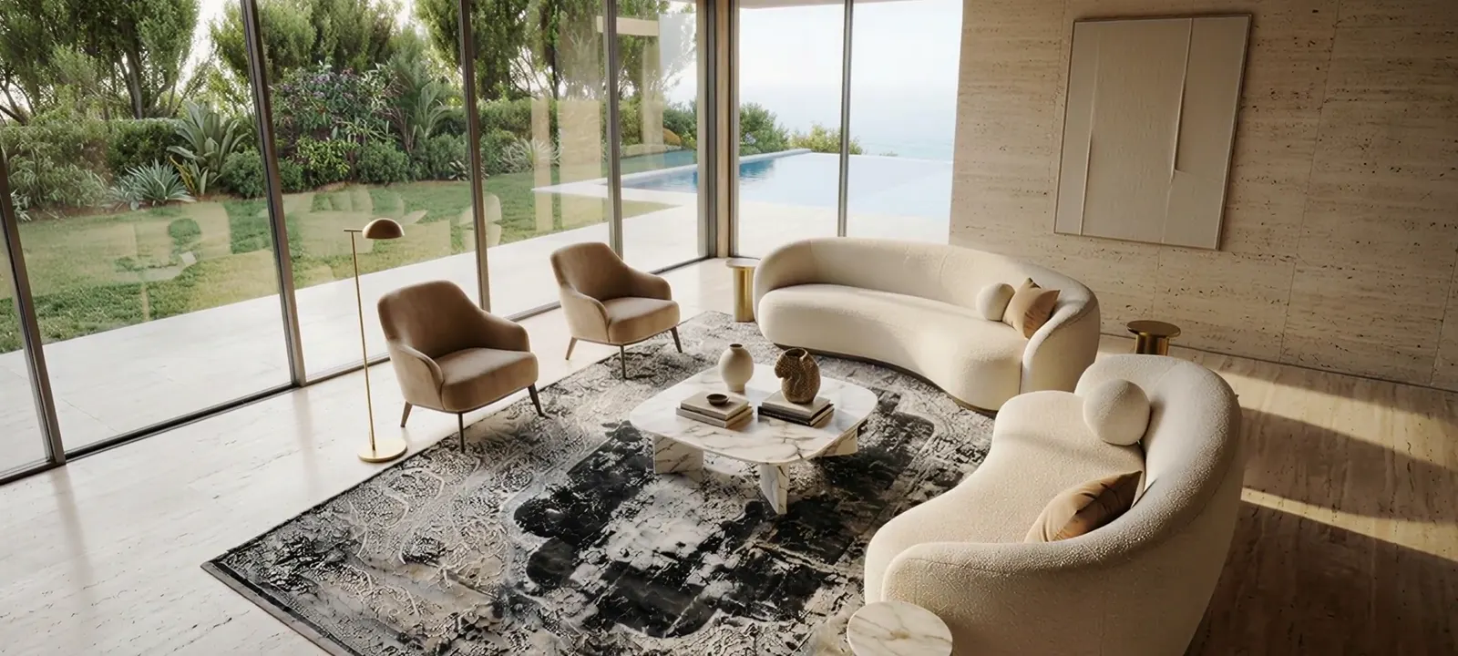 APCO handcrafted rug in a beautifully styled interior